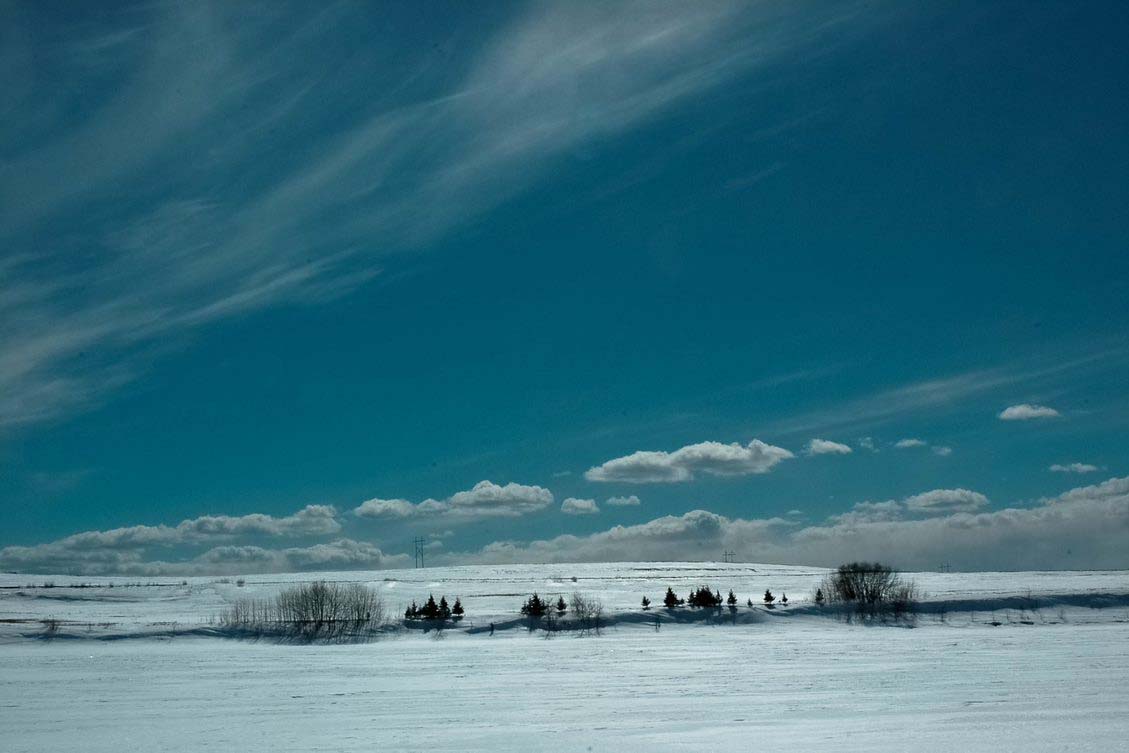 Galerie nature Michel Gauthier paysage hiver ciel neige blanc bleu campagne